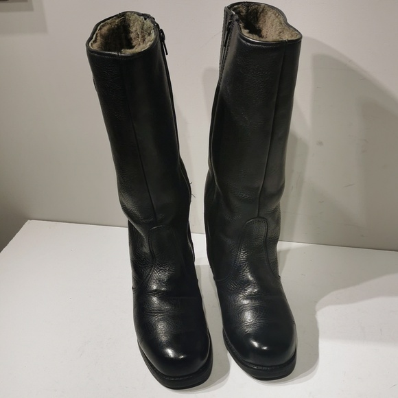 VINTAGE PAJAR REAL SHEEPSKIN LEATHER BOOTS MADE IN CANADA - Picture 4 of 9